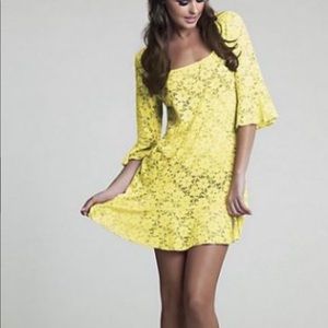 NWT Betsey Johnson swim coverup Small yellow